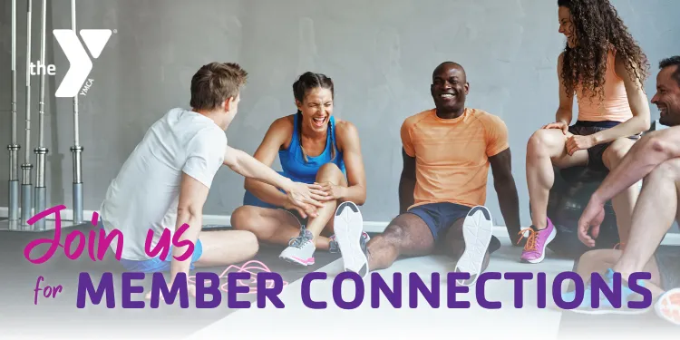 A photo of adults socializing in a fitness setting.